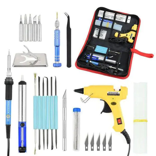 Soldering Iron and Hot Glue Gun Tool Set with Bag