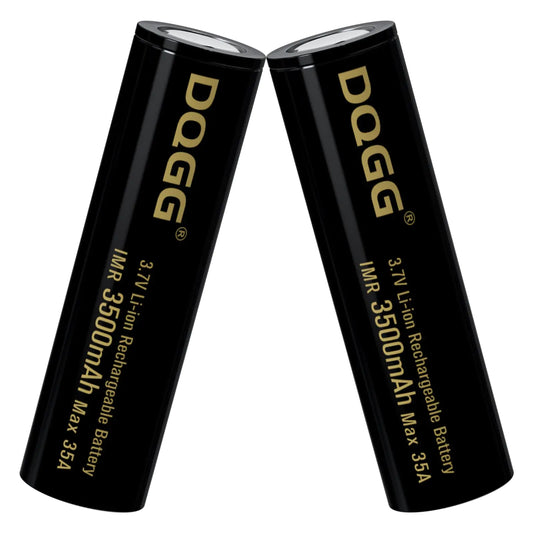 PAOWANG 18650 Rechargeable Battery 3500mAh 3.7Volt Flat Top 2 Pack 18650 Li-ion Batteries for Headlamps Flashlight