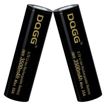 PAOWANG 18650 Rechargeable Battery 3500mAh 3.7Volt Flat Top 2 Pack 18650 Li-ion Batteries for Headlamps Flashlight