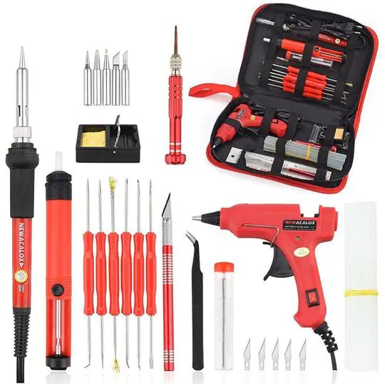 Soldering Iron and Hot Glue Gun Tool Set with Bag