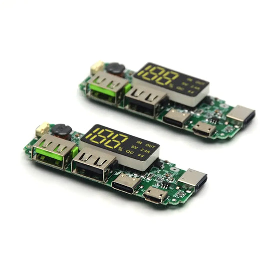 2PCS 186 50 Charging Board Dual USB 5V 2.4A Mobile Power Bank Module for Lithium Battery Charger Board with Overcharge Overdischarge Short Circuit Protection DIY Power Bank