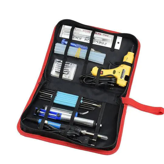 Soldering Iron and Hot Glue Gun Tool Set with Bag