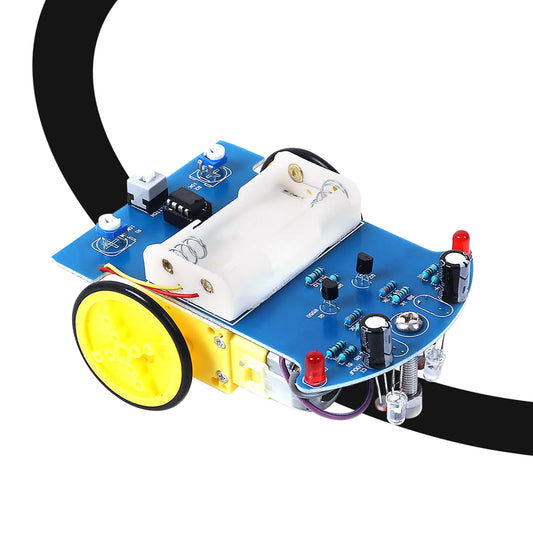 MiOYOOW Soldering Practice Kit TT Motor Line Following Robot Car Kit Beginners DIY Smart Car Solder Project Kit for School STEM Education Learning Electronic Toys for 10+ Years Old Boys Girls