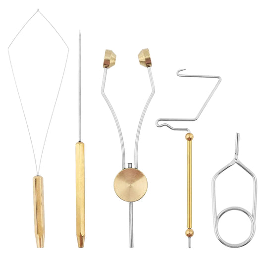 QWLWBU Fly Tying Tools Bobbin Threader Fly Tying Kit Whip Finisher Fly Tying Tools Set Flies Lure Making Tools Set for Lure Making Tool