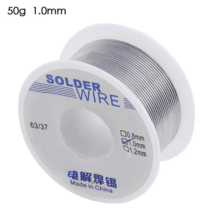 63/37 Rosin Core Solder Wire 50g, No-Clean, Electrolytic